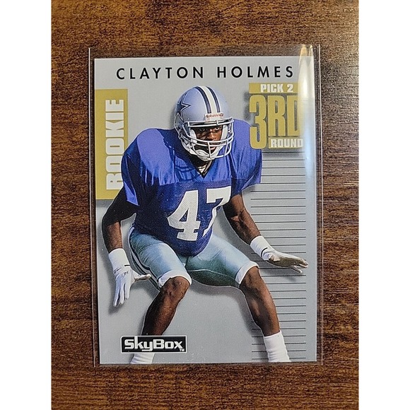 Clayton Holmes 1992 Skybox Primetime #79 - Rookie - Cowboys -NFL- Freshly Opened - Picture 1 of 3